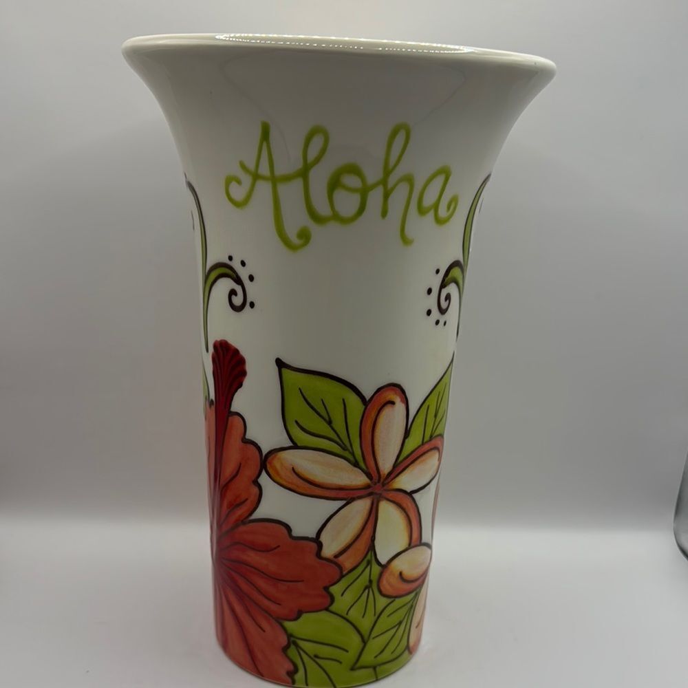 Banana Patch Studio Aloha Floral Hibiscus Vase -